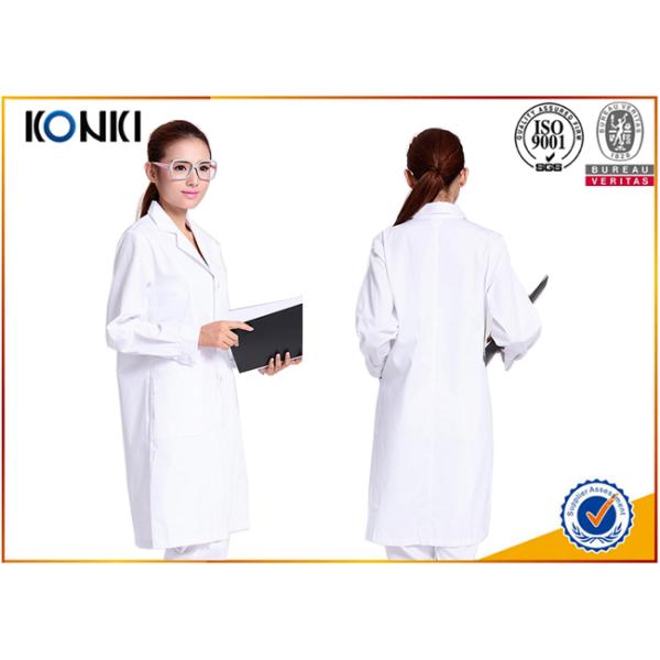 Comfortable White Medical Scrubs Uniforms , Medical Lab Coats For Doctor