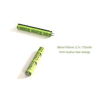 fone de ouvido cilíndrico das pilhas 0840 170mAh Li Ion Super Capacitor Battery For do lítio 3.7V