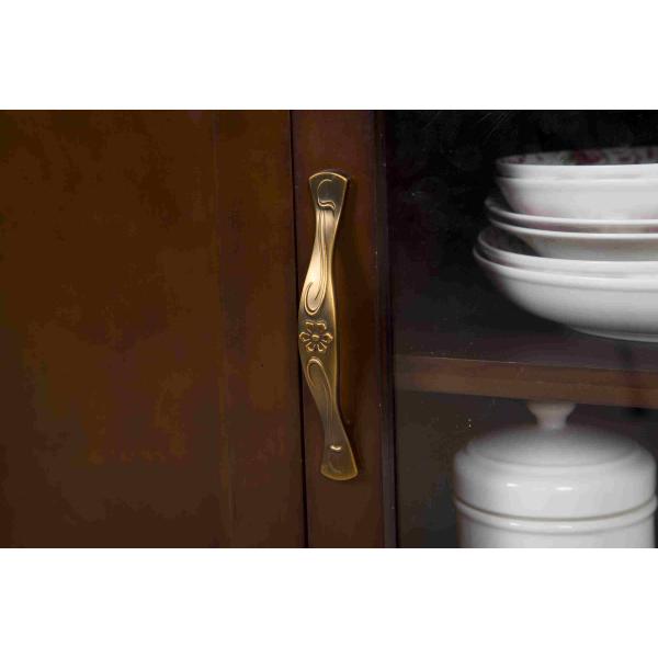 Handmade Kitchen Cabinet Storage Glass Fronted Cupboard With Five Adjustable Shelves