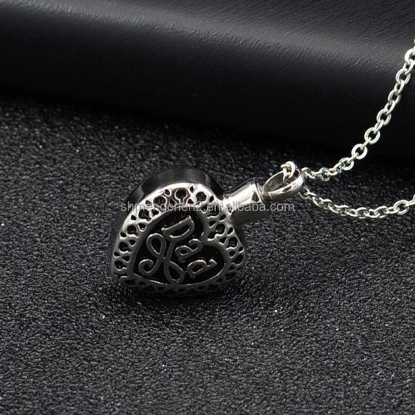 Heart Shape Urn Necklace for Ashes Cremation Jewelry Keepsake Dad Memorial Pendants