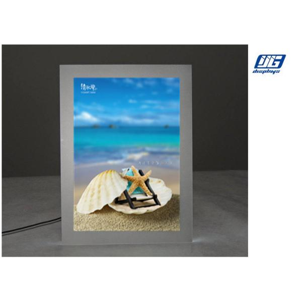 A2 Desktop Crystal LED Light Box Thin Frame LED Illumination Single Side Display