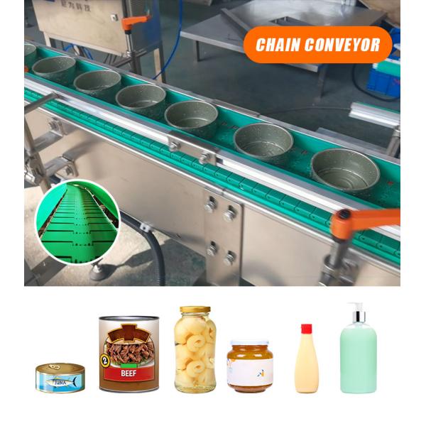 Цепной конвейер для транспортировки бутылок из-под пищевых консервов для промышленной упаковочной линии