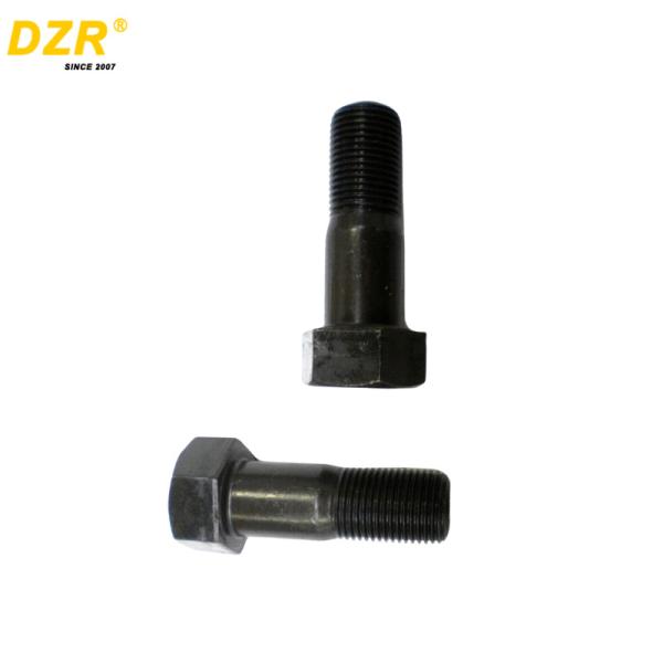 Carbon Steel Hexagon Head Bolts Black No.3s8182 For Construction Machinery