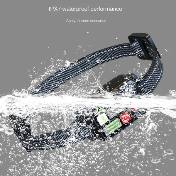 Smart GPS Pet Electronic Fence Dog Wireless Outdoor IPX7 Waterproof Rechargeable Nylon Fashion Anti-Lost Electric Shock Collar