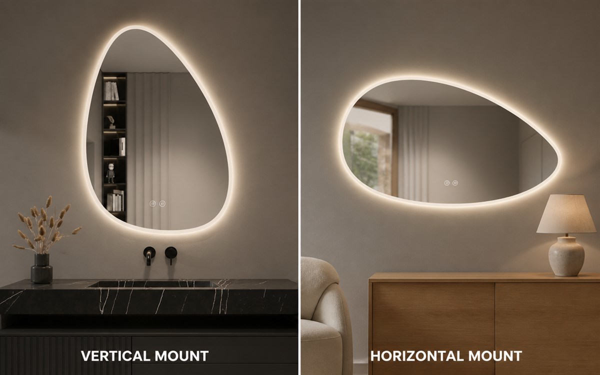 Touch Dimmable LED Vanity Mirror with Copper-free Silver Mirror and IP44 IP54 Waterproof for Bathroom Salon Hotel