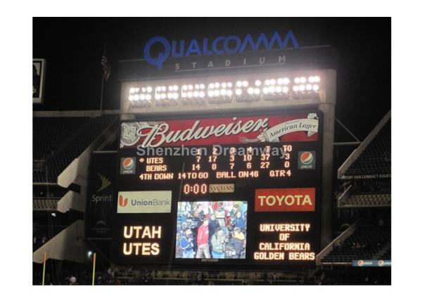 P 16mm Football Stadium LED Display Advertisement 8000 nits With S-VIDEO / HDMI