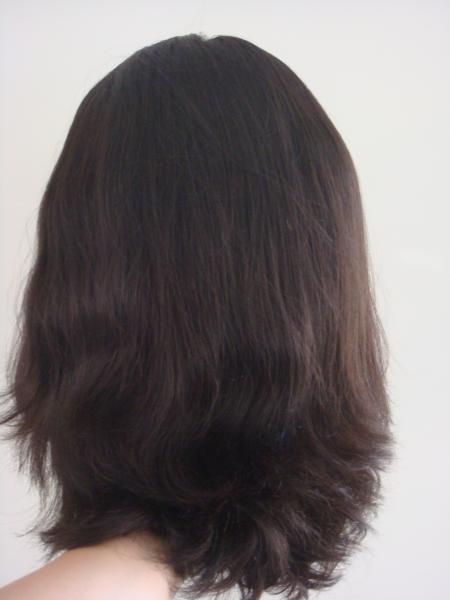 Perruque à cheveux humains doux sans enchevêtrement Perruque à cheveux féminins avec dentelle brune