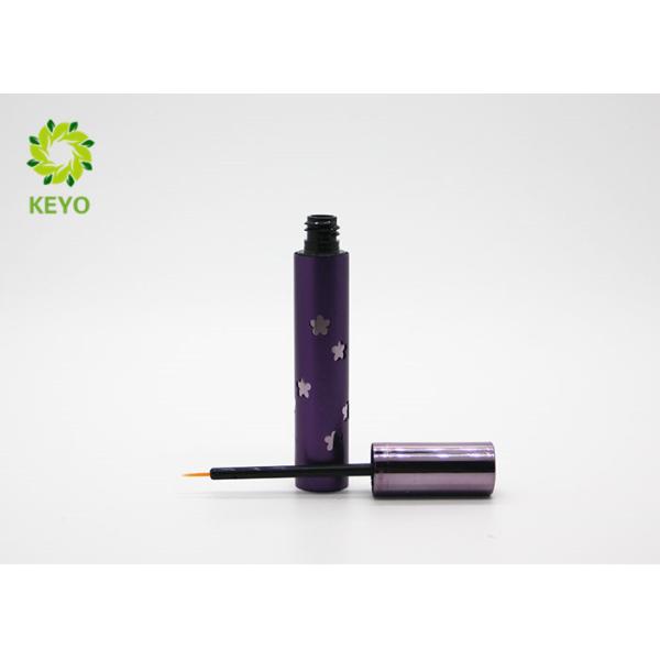 Round Purple Empty Makeup Containers  Aluminum Made For Eyeliner Packaging