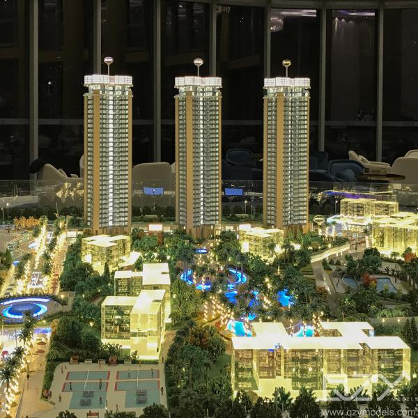 Kingkey Group 1/100 Шанхайский город Резиденции Миниатюрные модели зданий