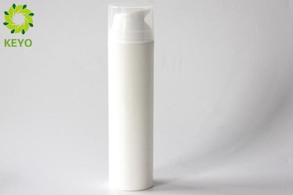 200ml Airless Empty Cosmetic Bottles , White Color Plastic Lotion Pump Bottle