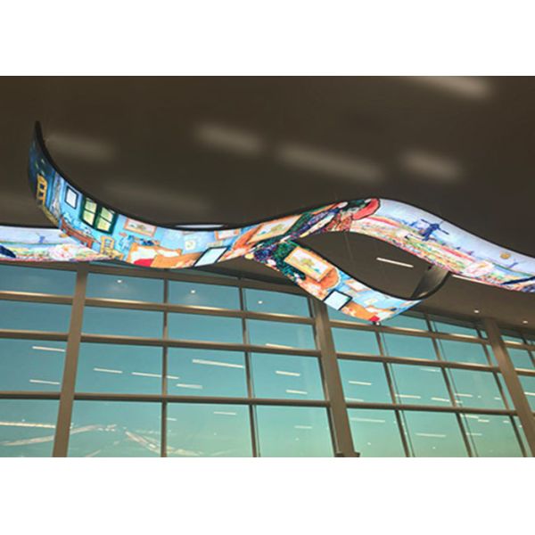 Full Color Rubber Module Soft Led Screen , Flexible Led Panel Video Screen IP 40
