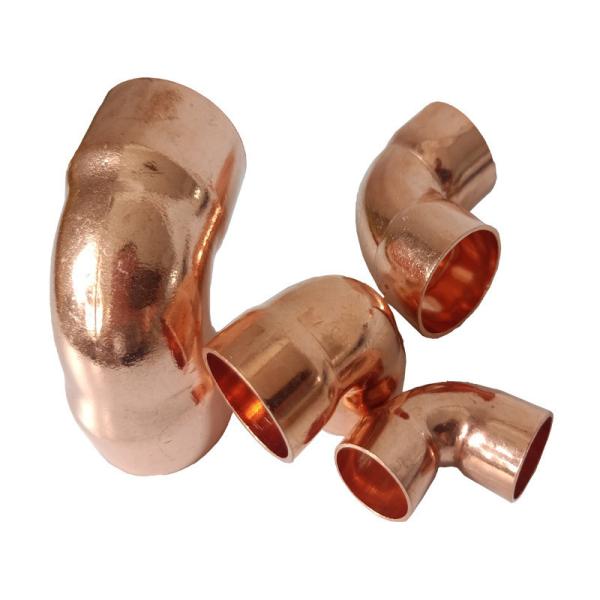 Customized Thickness NXF TP2 Cu-DHP C12200 C1220 Street Copper Elbow 45 90 180 Degree Fittings Casting Technics SAI GLOBAL