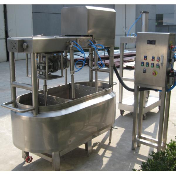 1000L/1500LSUS304 industrial cheese making machine with heating, cooling jacket and agitator for white cheese 500g size