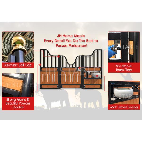Роскошные бамбуковые гальванизированные стойлы лошади стиля сосны европейские 2.5m до 4.0m