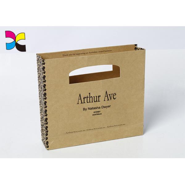 Economic Recycled Printed Paper Bags With Lamination / Varnishing Surface