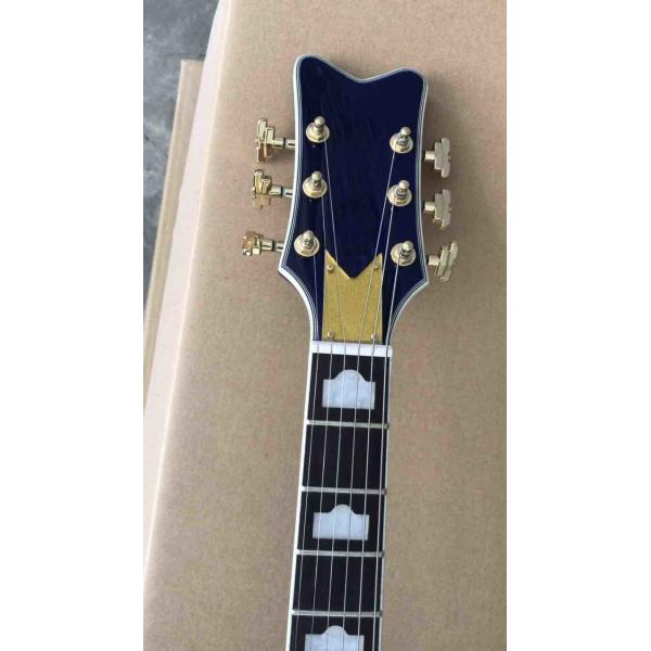 Wholesale New Arrival Left Handed Guitar Jazz 6 String Electric Guitar Semi Hollow Body In Blue