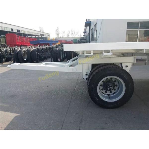 2 Axles Drawbar Trailer Custom Side Wall With Turntable Mechanical / Air Suspension