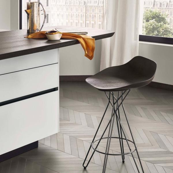 Armoire de cuisine à porte en mélamine MDF personnalisée pour la conception de cuisine à domicile