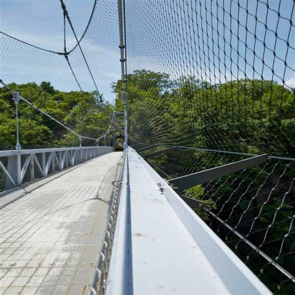 5.0mm 304 Stainless Steel Knotted Rope Mesh For Suspension Bridge