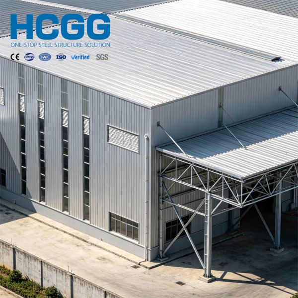 Prefabricated Steel Structure Warehouse Metal Storage Shed Steel Building H Beam Frame Structure Construction