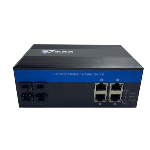 8-портовый гигабитный оптоволоконный коммутатор для промышленной сети SFP, неуправляемый, CE, IP40