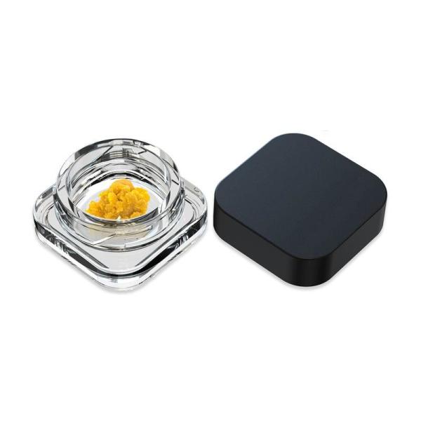 Square Glass Concentrate Container With Child Resistant Lid