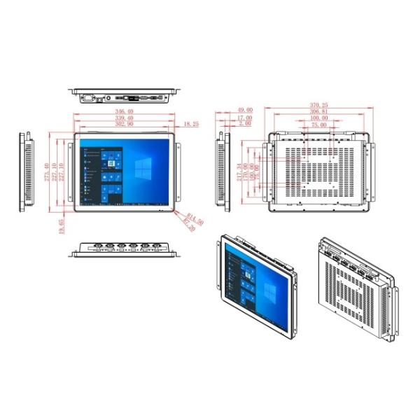 15-Inch Windows Control Interface for Building Management, Digital Signage, Traffic Control Systems, and Smart Cities