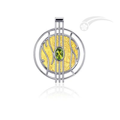 Flowing Lines Exclusive Meteorite 925 Sterling Silver Pendant Handcrafted