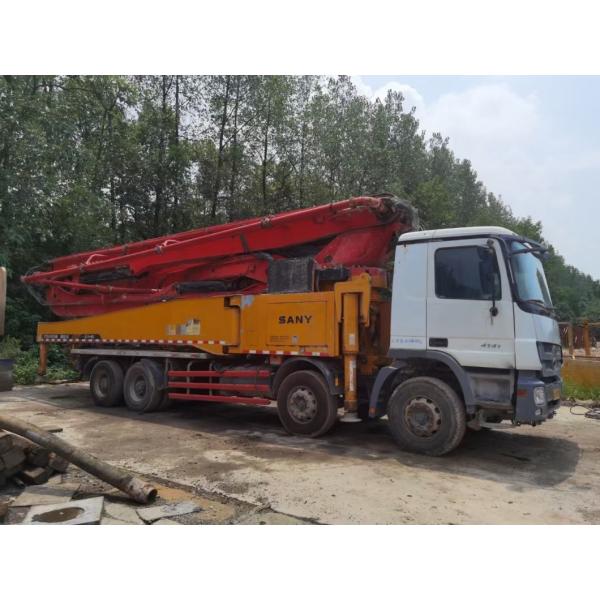 Red 2012 Used 56m Truck Mounted Pump Contractor Trailer Pump Feeding Height 1540