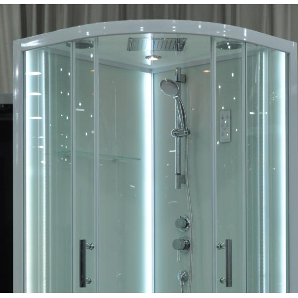 Свободные стоящие кабины ливня квадранта с прозрачной закаленной стеклянной фикчированной панелью