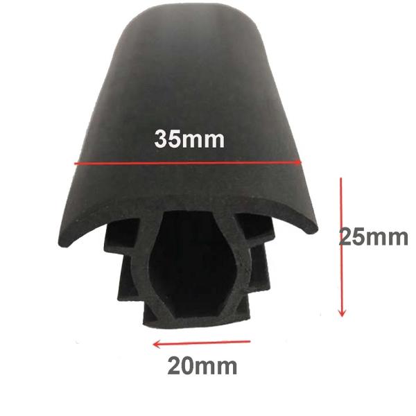Cutting Service Waterproof Aging-Resistant EPDM Sunroof Rubber Strip for Solar Panel