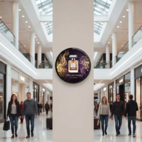 Round Digital Signage Screen with Touch Option and CMS System for Interactive Retail Advertising