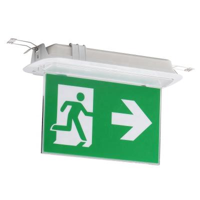 Double Sided Exit Sign with Ni-Cd Battery and 6 pcs SMD 5730 LED for Emergency Lighting with 3-Year Warranty