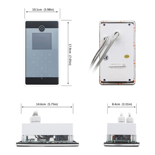 IPX5 Waterproof Steam Shower Control Panel Size 10.1*17.9cm Gross Weight 1.5kg