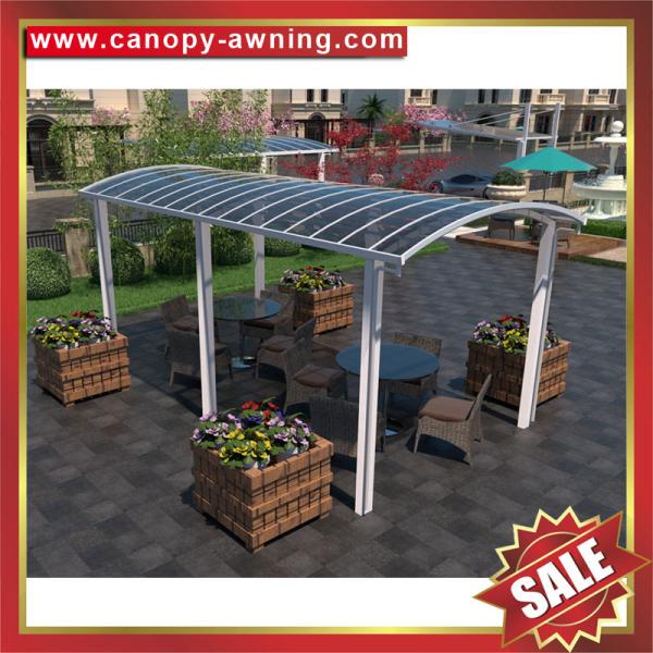 patio terrace sunshade aluminum polycarbonate gazebo shelter canopy awning for the coffee shop canteen store restaurant