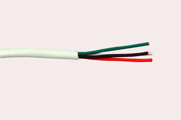 14 AWG Stranded Bare Copper Speaker Cable Riser Rated White Jacket