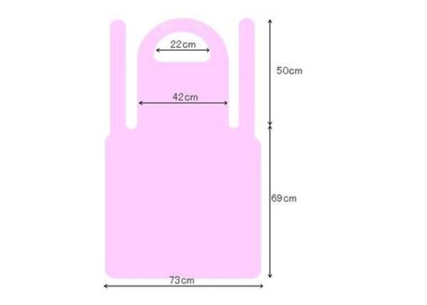Food Grade Red Disposable Plastic Aprons Light Weight Round Neck And Waist Belt
