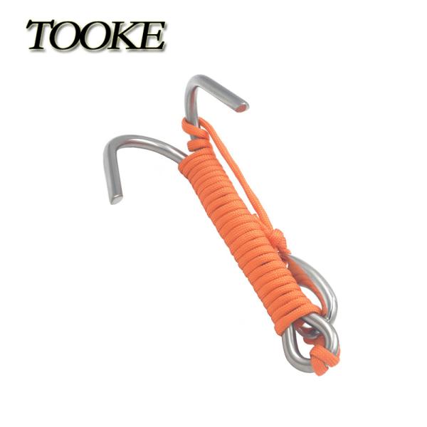 Lightweight Scuba Reef Hook Solid Dual Titanium Alloy For Scuba Swimming