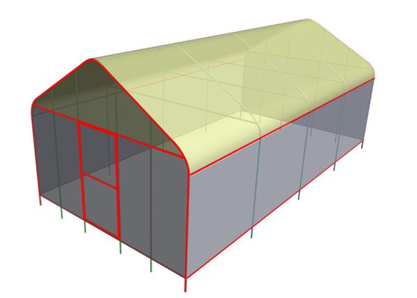 Portable Backyard Small Outdoor Greenhouse Heavy Duty Small Polytunnel With PVC Covering
