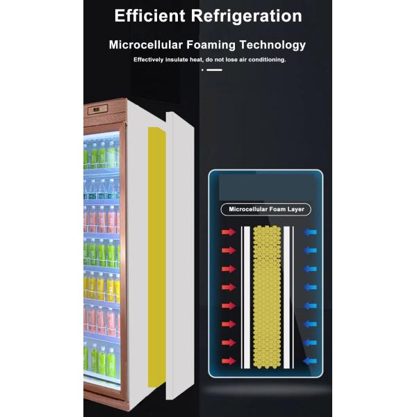 La fan que refresca el refrigerador comercial de la exhibición automático descongela con las puertas de oscilación