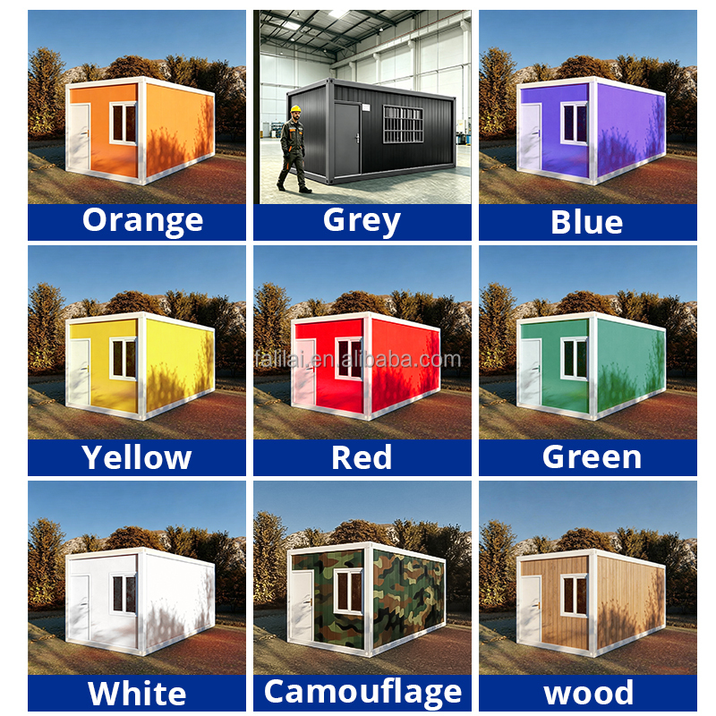 Prefab Container House Portable Site Office Cabin Mobile Construction Security Booth Temporary Accommodation Modular Building