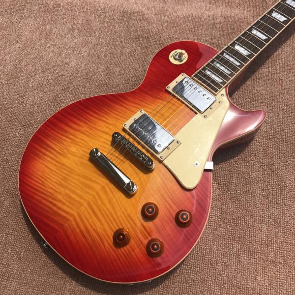 New standard LP 1959 R9 electric guitar, Cherry burst color, frets cream binding, a piece of neck & body, Tune-o-Matic b