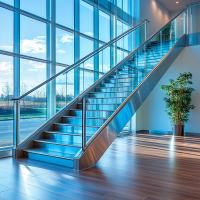 Réglages en acier inoxydable 304 résistant à la corrosion avec monture carrée pour balustrades en verre