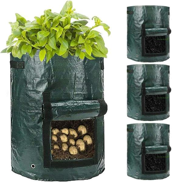 10 Gallon Potato Grow Bags, Planter Pouch Bags for Vegetables, Fruits and Flowers Flap Window, Garden Planting Bag
