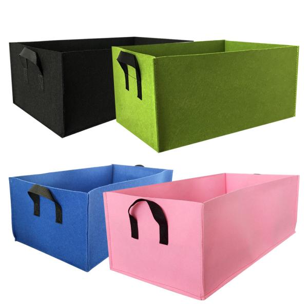 3mm Thickness 150g Rectangle 24l Transplant Breathable Eco Felt Grow Pots