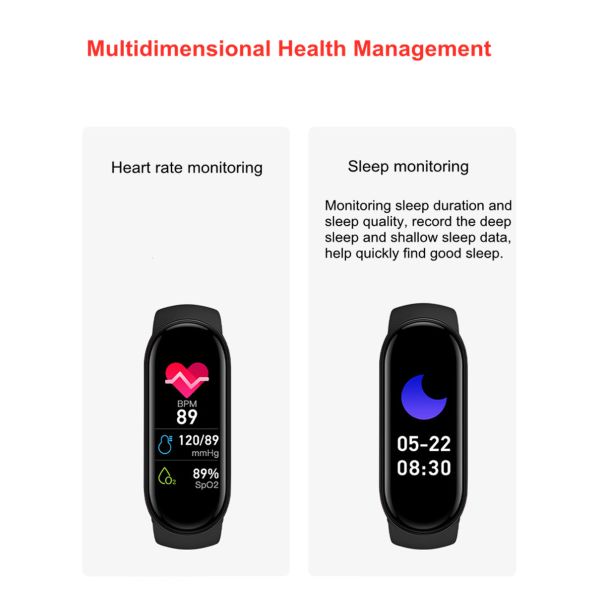 Unisex M9 Waterproof NFC Sport Bracelet Heart Rate Blood Pressure Oxygen Monitoring Fitness Smart Watch