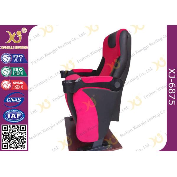 Plastic Back Cover Theatre Seating Chairs With Full Upholstery Cover Seat Padded