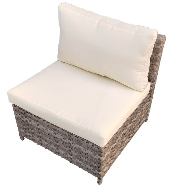 Set of 5 Garden Leisure Sofa Set PE Wicker Steel Frame Hand Weaving Garden Furniture