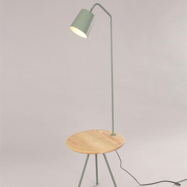 Standing LED iron tripod floor lamp for sitting room Studio wooden floor lamp(WH-WFL-15)