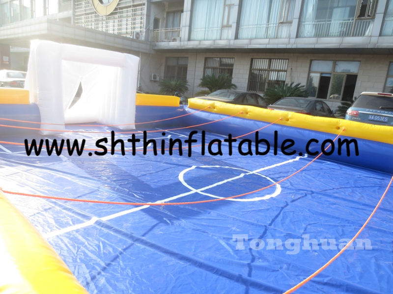 Popular Factory Supply Inflatable Water Football Pitch PVC Material 15x7.5x2.5m Outdoor Use 3-Year Warranty